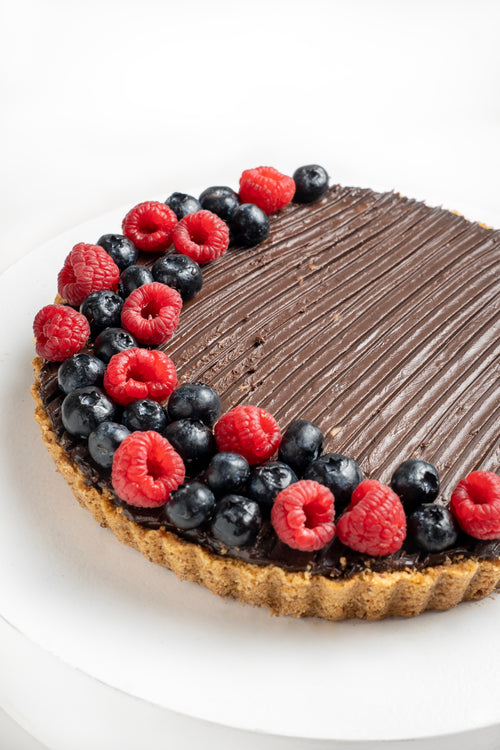 Chocolate blueberry  tart