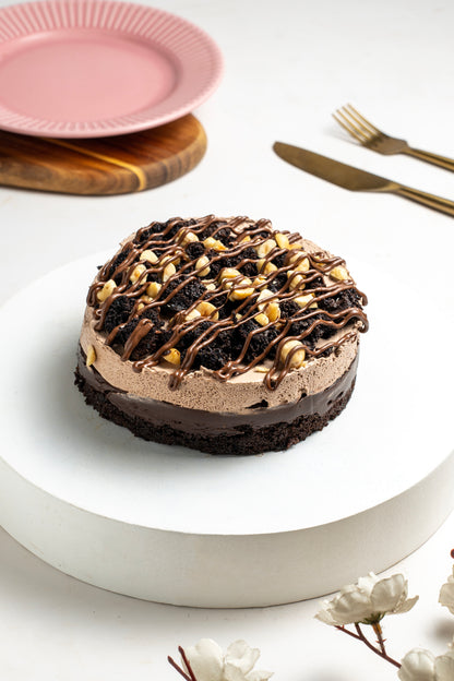 Brownie mousse cake