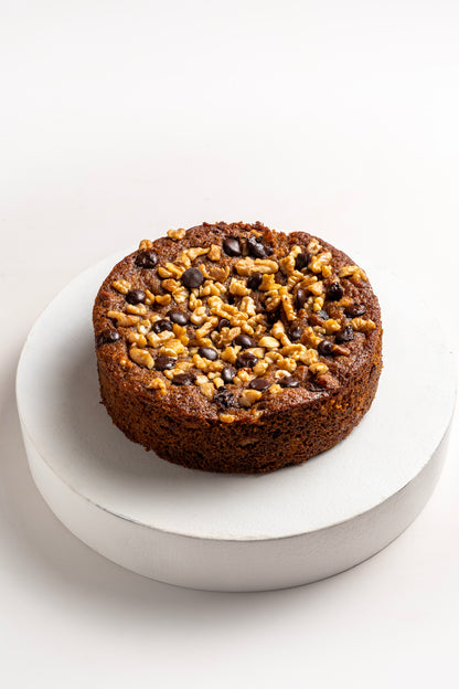 Chocolate banana walnut teacake