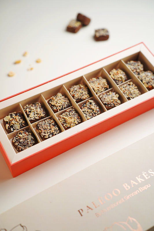 Chocolate Almond Barfi (box of 14)