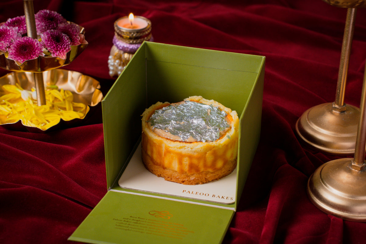 Kesar Rabdi Basque Cheesecake